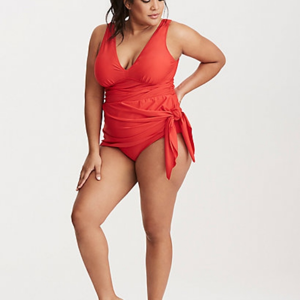 Torrid one piece asymmetrical swimsuit. Like new.